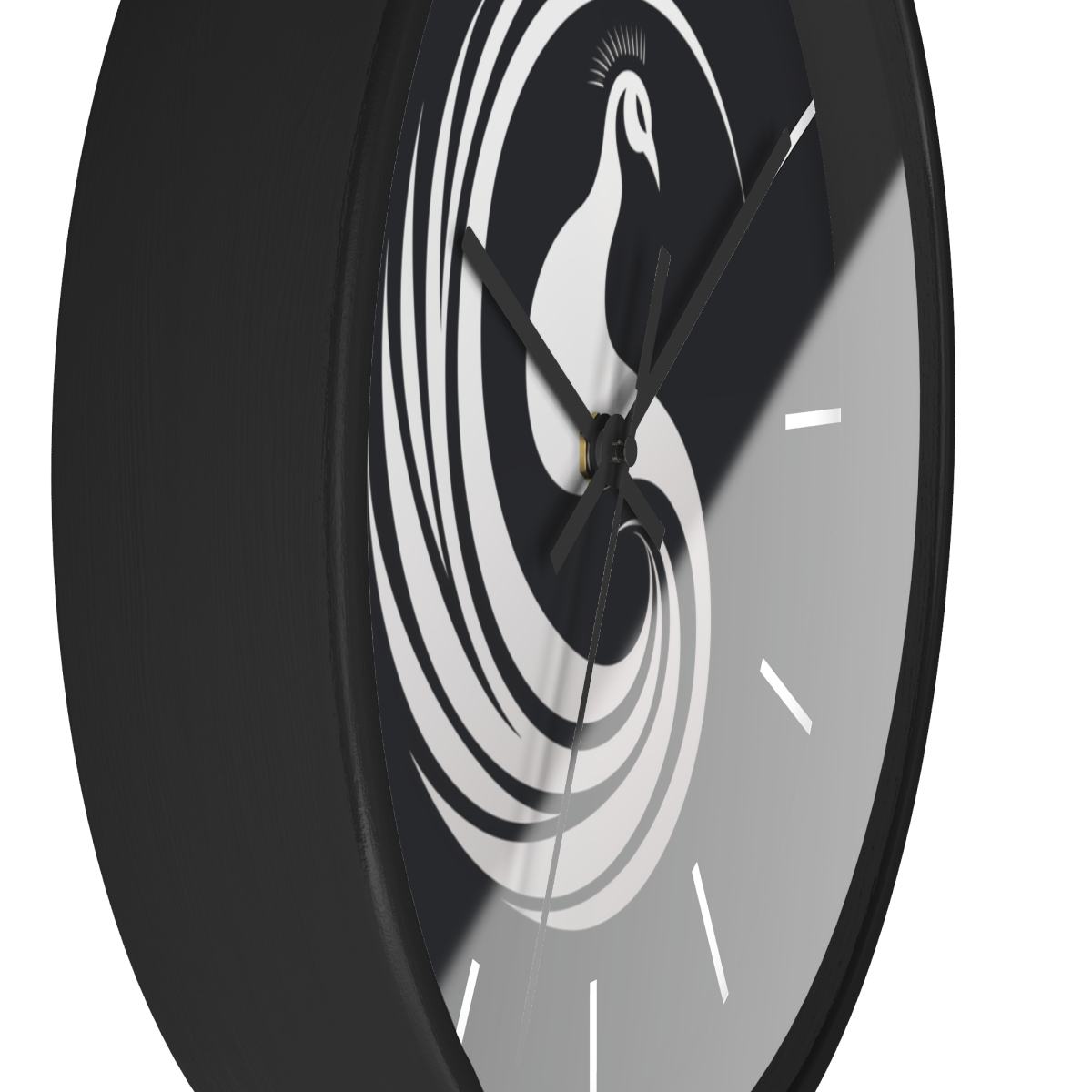 Eyes of the Peacock Stoic Wall Clock: Timeless Wisdom, Resilient Elegance - Image 2