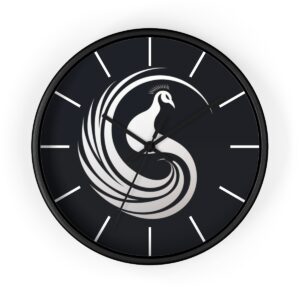 Eyes of the Peacock Stoic Wall Clock: Timeless Wisdom, Resilient Elegance