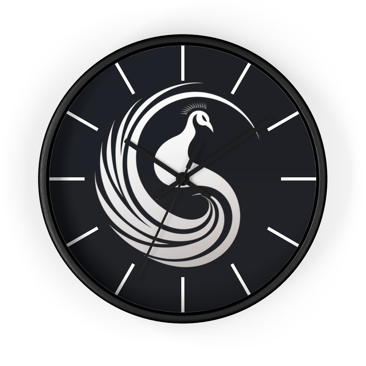 Eyes of the Peacock Stoic Wall Clock: Timeless Wisdom, Resilient Elegance