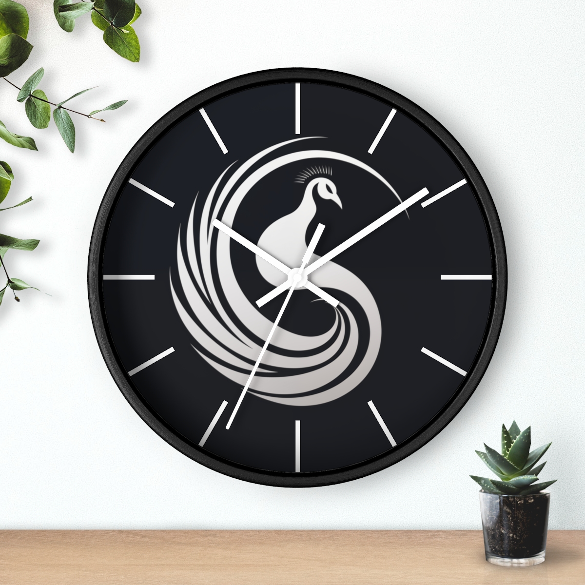 Eyes of the Peacock Stoic Wall Clock: Timeless Wisdom, Resilient Elegance - Image 6