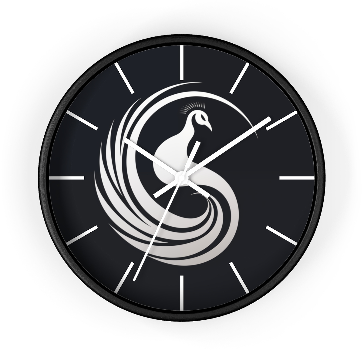 Eyes of the Peacock Stoic Wall Clock: Timeless Wisdom, Resilient Elegance - Image 4